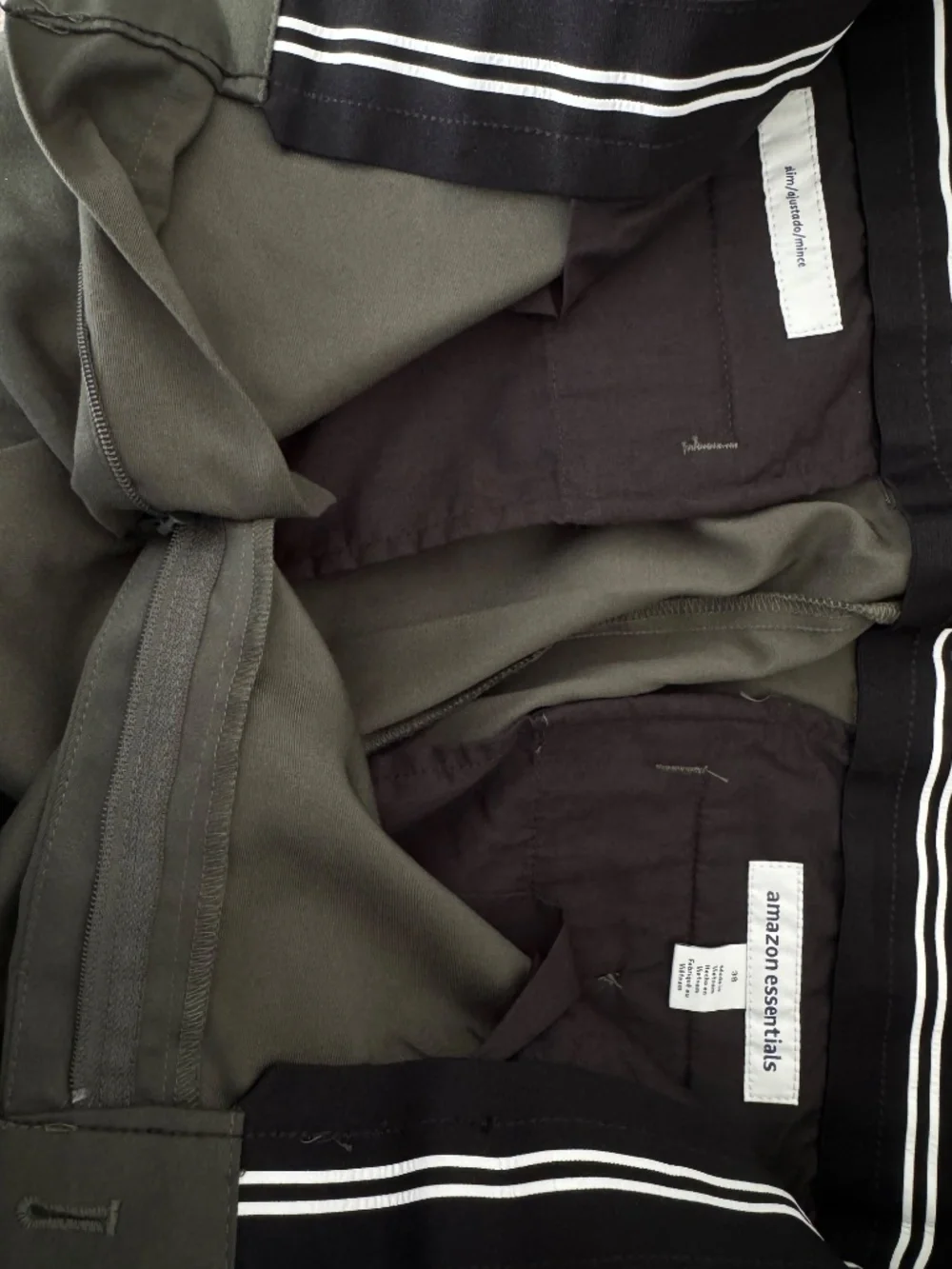 BUNDLE (2)-Amazon Essentials Men’s Slim Fit Chino Shorts (Black) and (Olive)